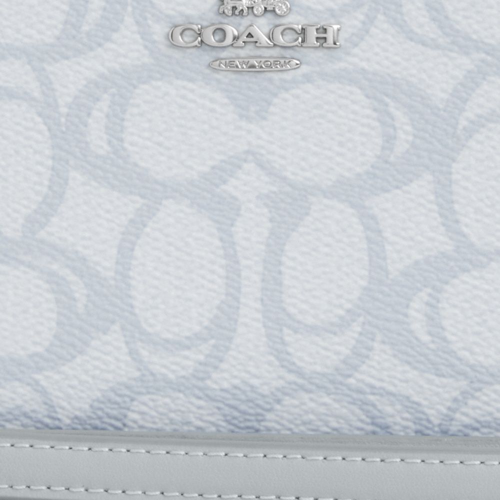 COACH®,Long Zip Around Wallet In Sketch Signature Canvas,,Closer View