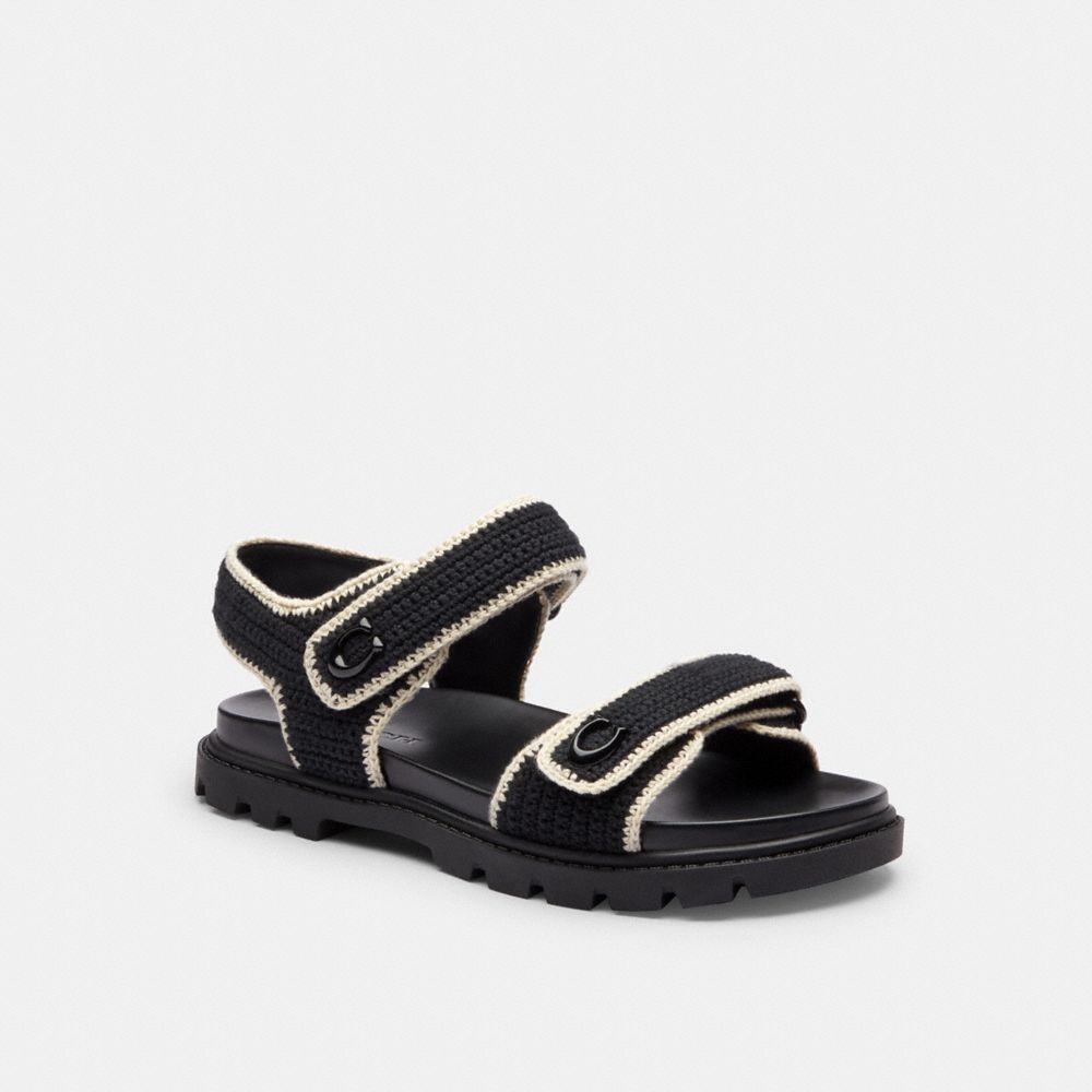 Coach Brynn Crochet Double-strap Sandals