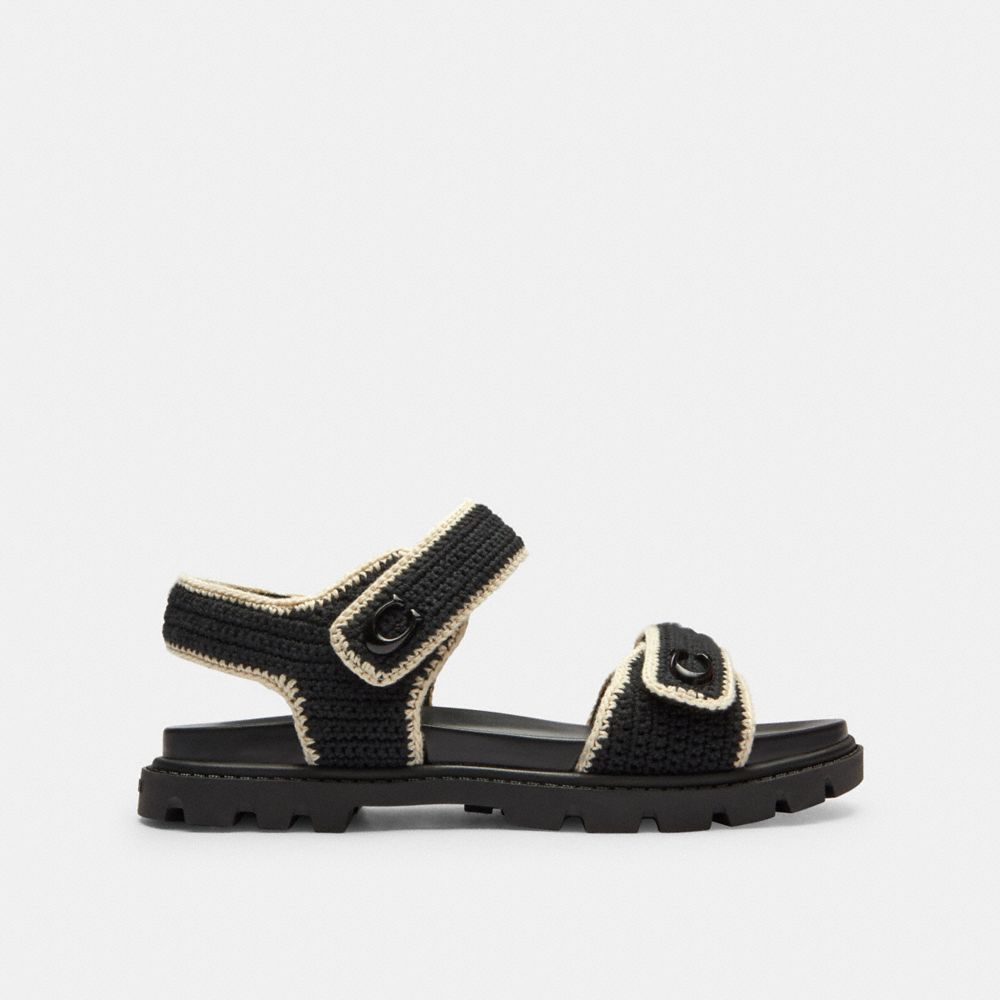 Coach Brynn Crochet Double-strap Sandals