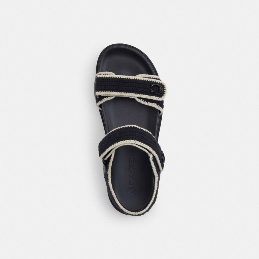 Coach Brynn Crochet Double-strap Sandals