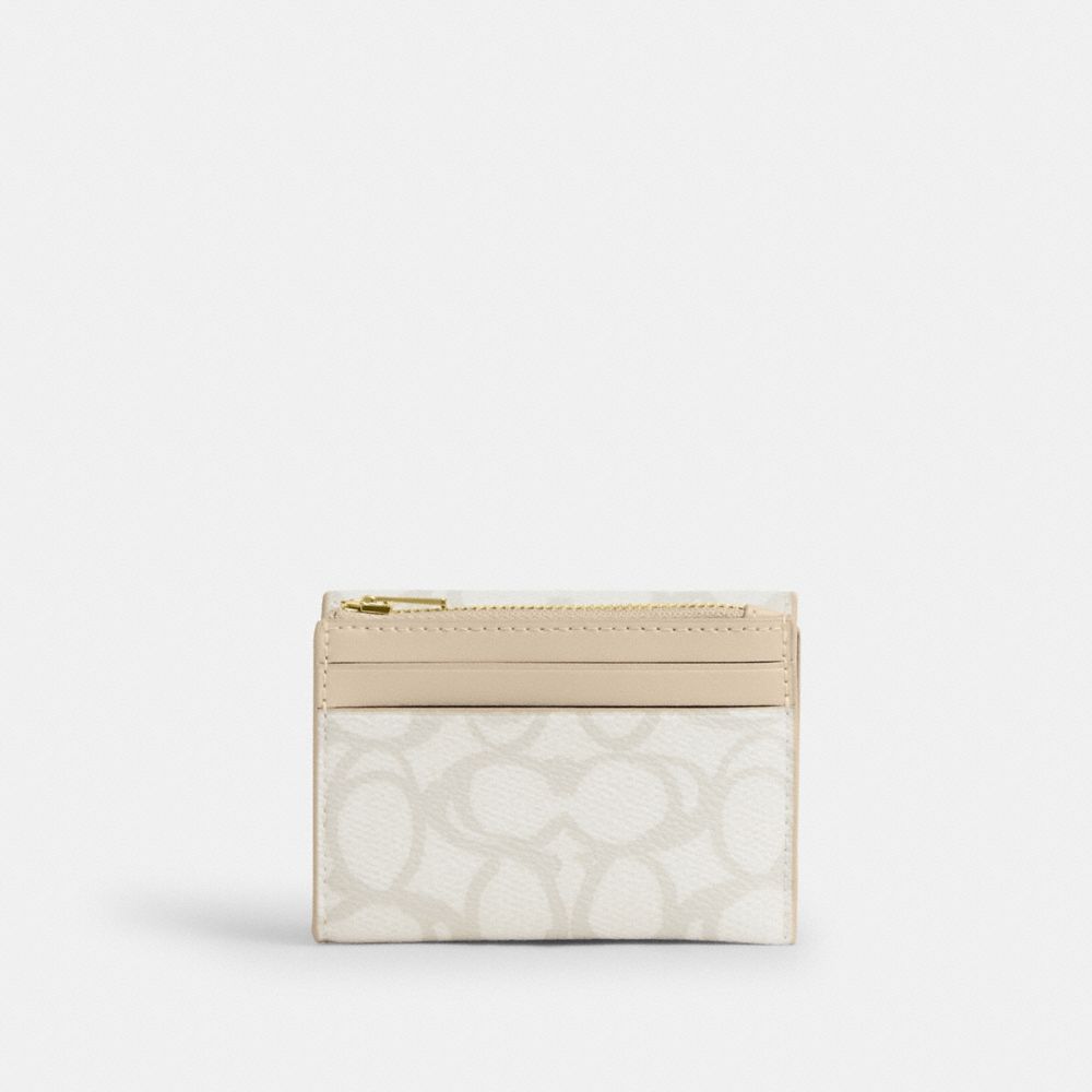 COACH®,Card Holder Wallet In Sketch Signature Canvas,,Back View