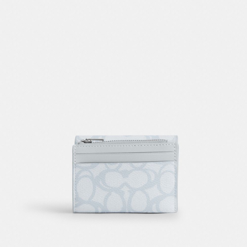 COACH®,Card Holder Wallet In Sketch Signature Canvas,,Back View