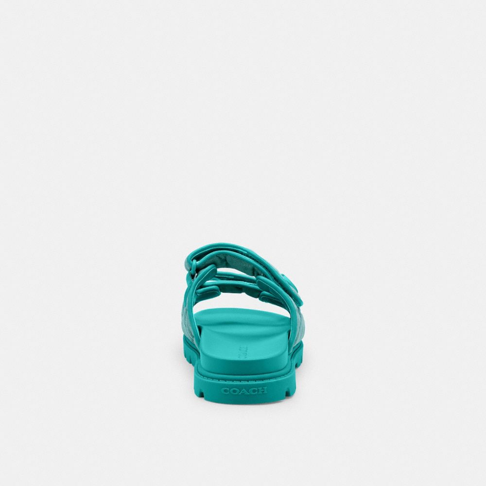 COACH®,Sculpted C Double Band Sandal With Quilting,,Alternate View