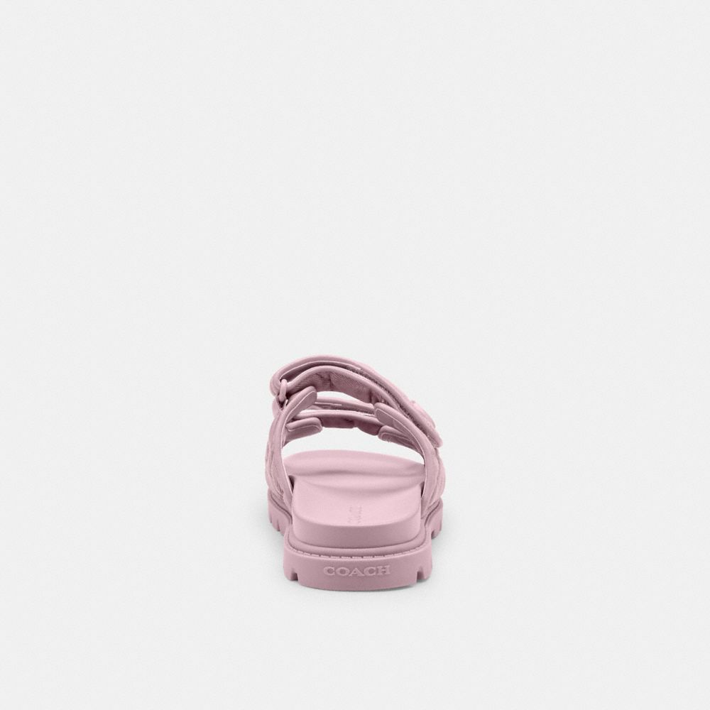 COACH®,Sculpted C Double Band Sandal With Quilting,,Alternate View