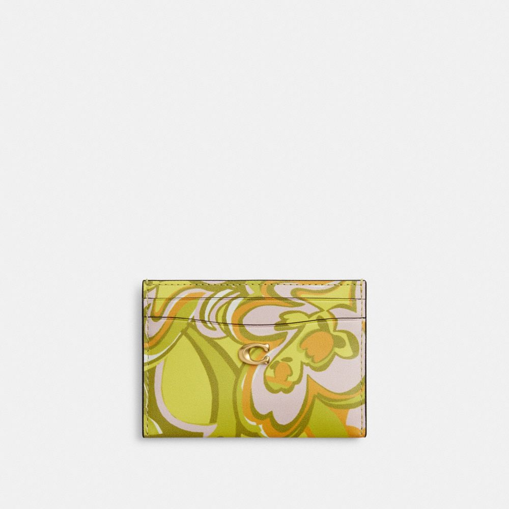 Coach Essential Card Case With Paisley Print