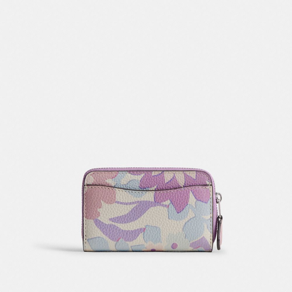 Coach Essential Small Zip Around Card Case With Floral Print