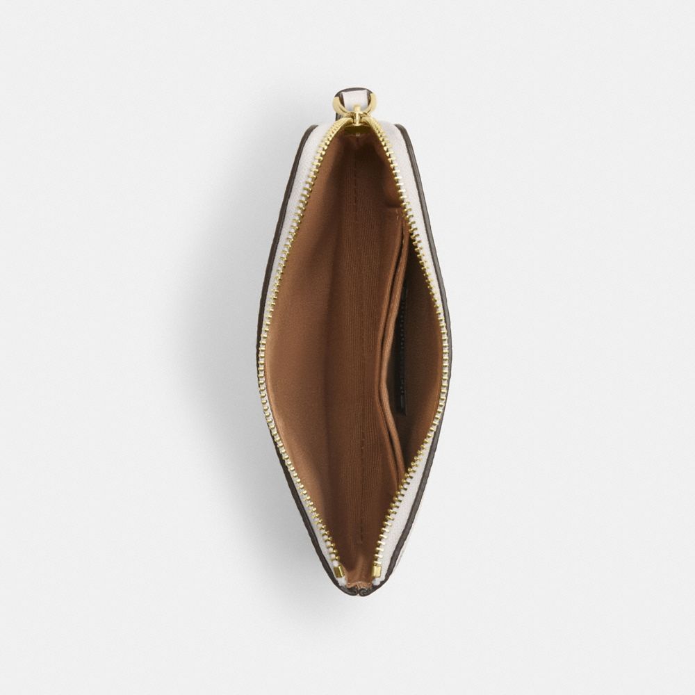 COACH®,Corner Zip Wristlet With Shell Print,,Inside View,Top View