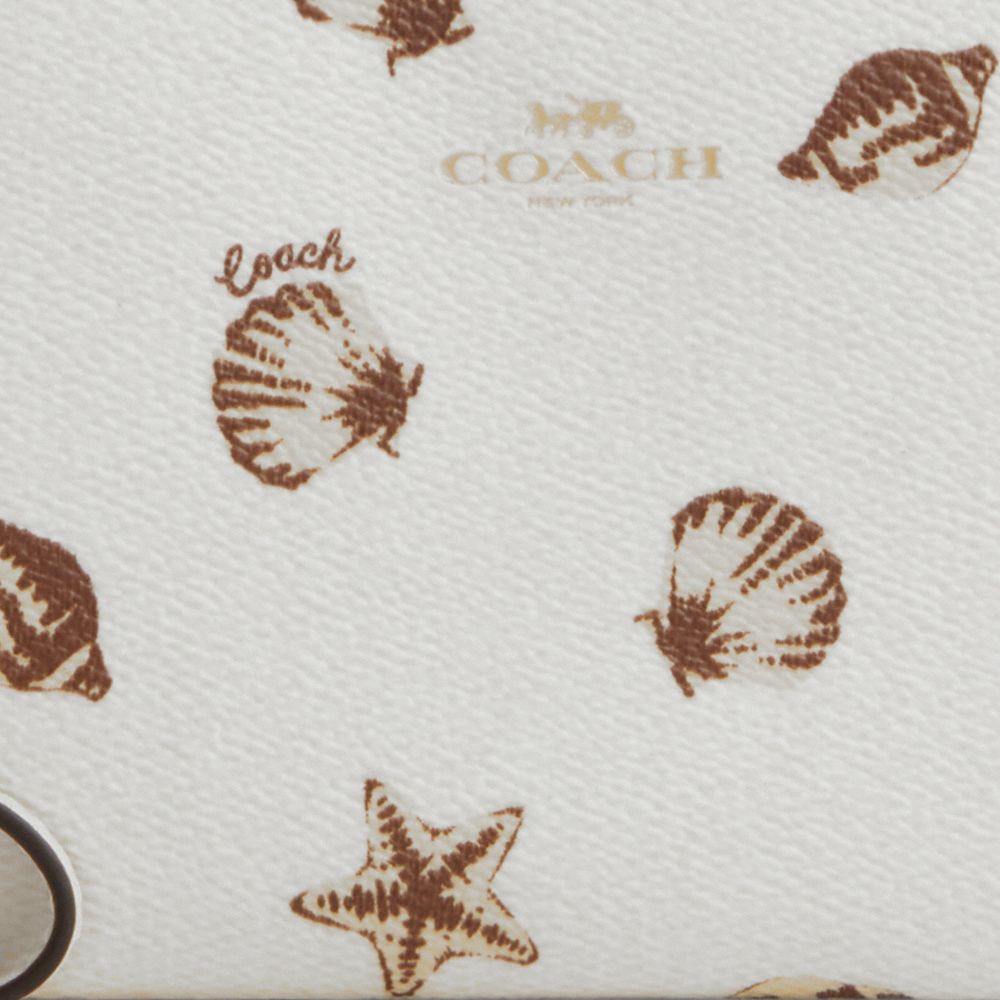 COACH®,Corner Zip Wristlet With Shell Print,,Closer View