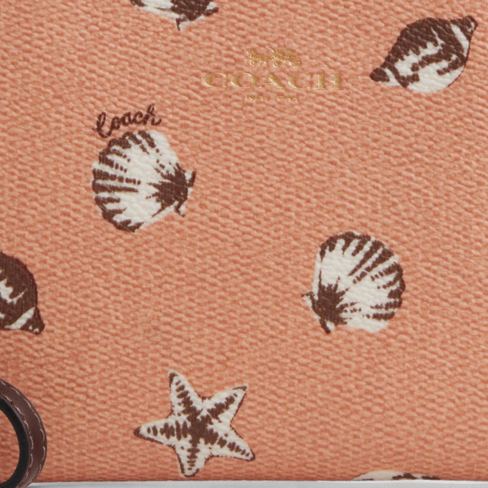 COACH®,Corner Zip Wristlet With Shell Print,,Closer View