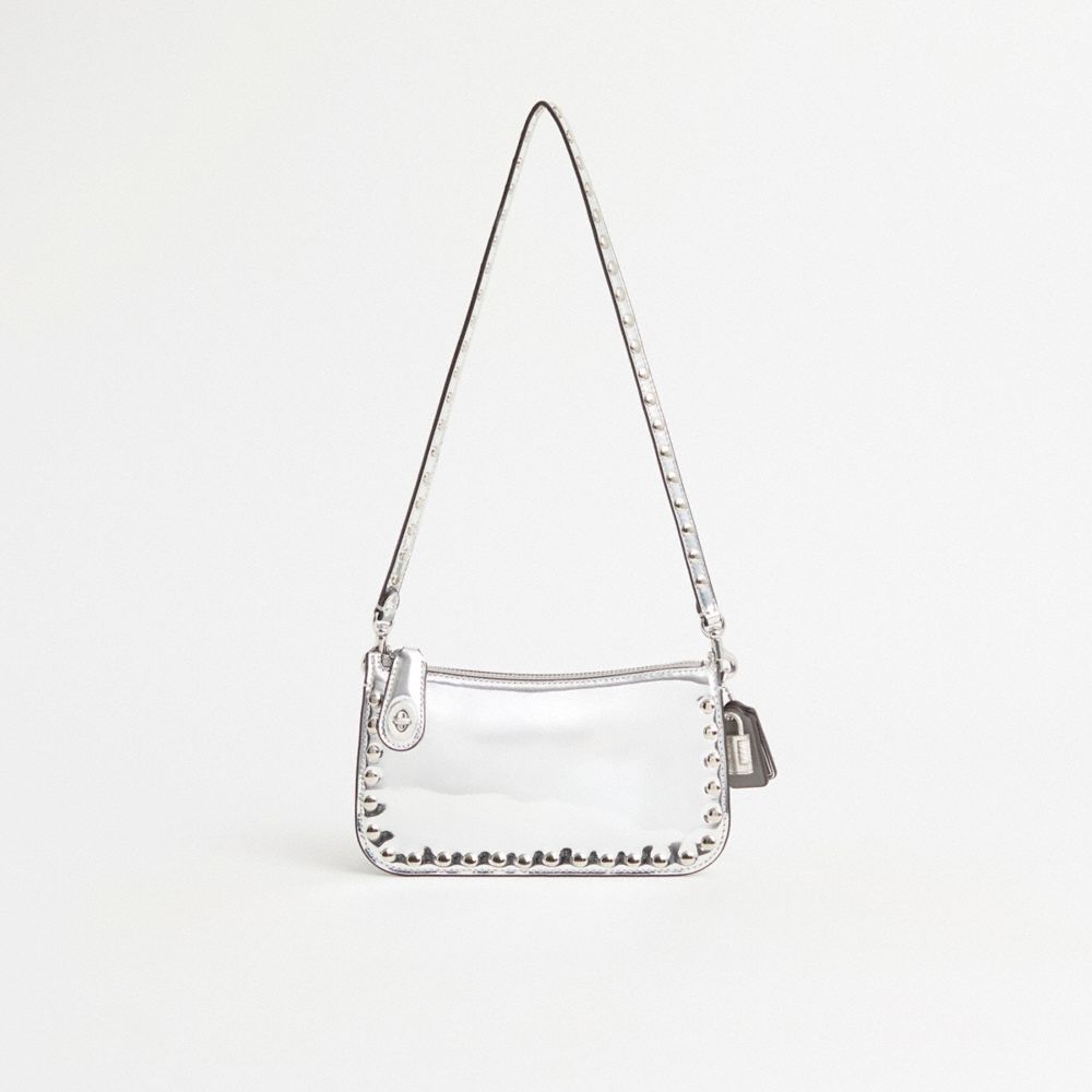 Coach Upcrafted Penn Shoulder Bag In Silver Metallic In Silver/silver