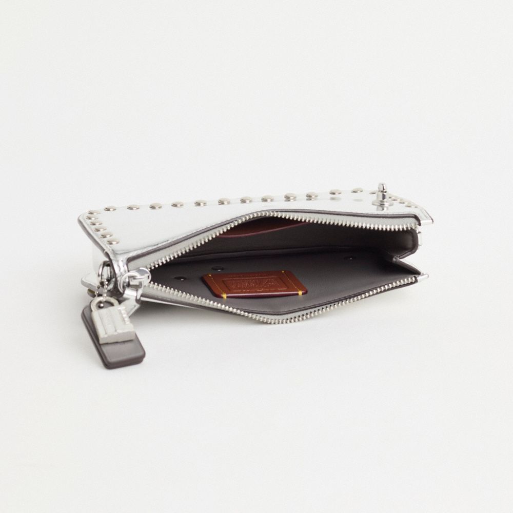 COACH®,Upcrafted Penn Shoulder Bag In Silver Metallic,,Inside View,Top View