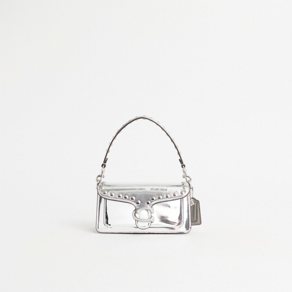 COACH®,Upcrafted Tabby Shoulder Bag 20 In Metallic,,Front View