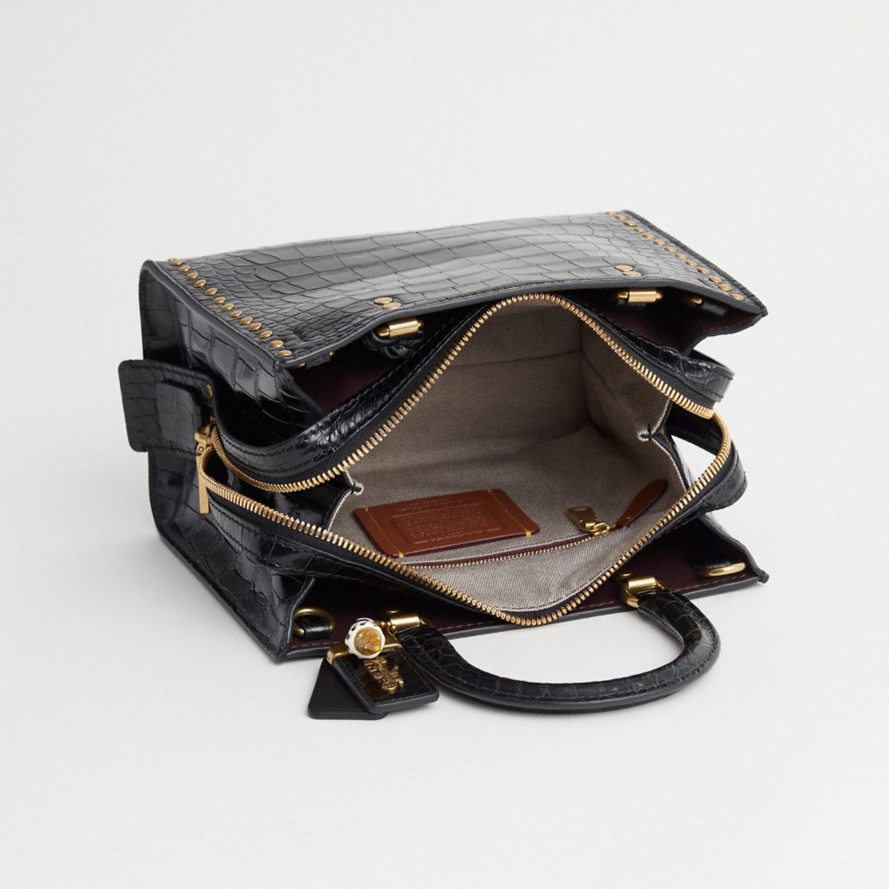 COACH®,Upcrafted Rogue Bag 25 In Alligator,,Inside View,Top View