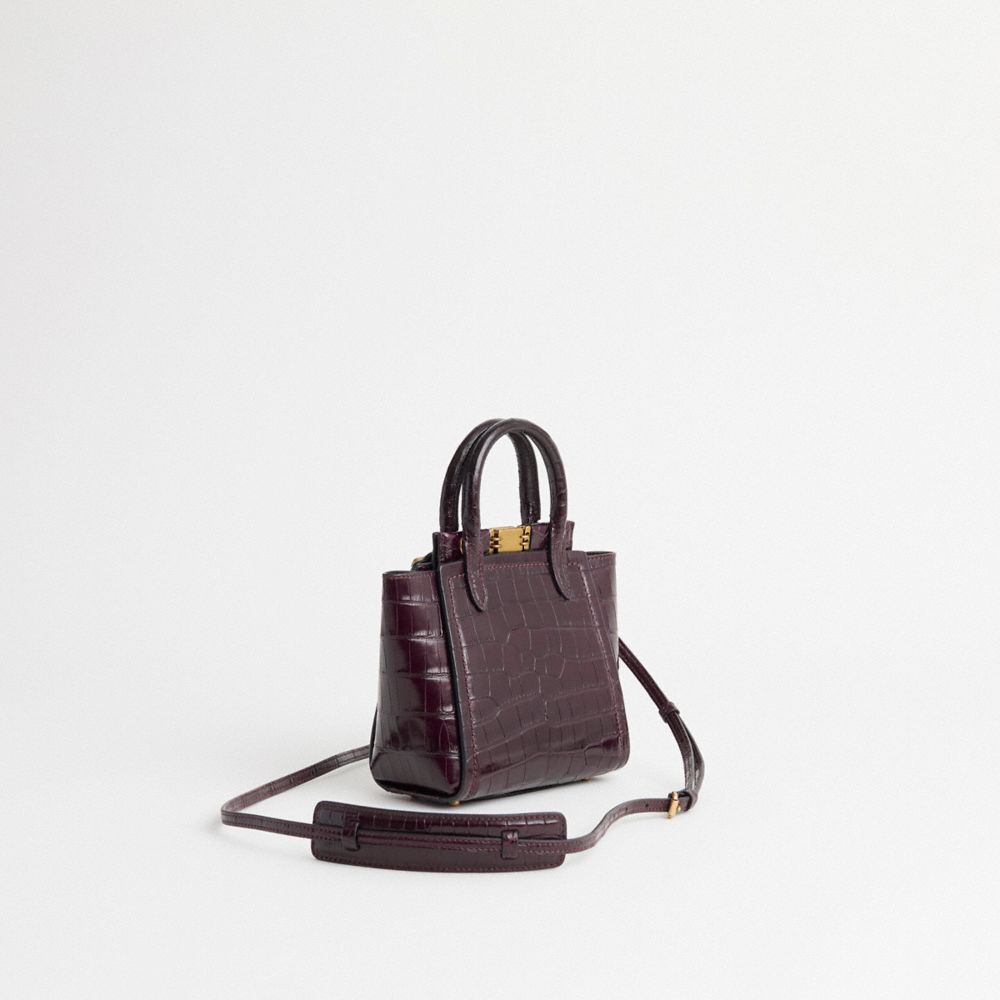COACH®,Upcrafted Troupe Tote 16 In Alligator,,Angle View