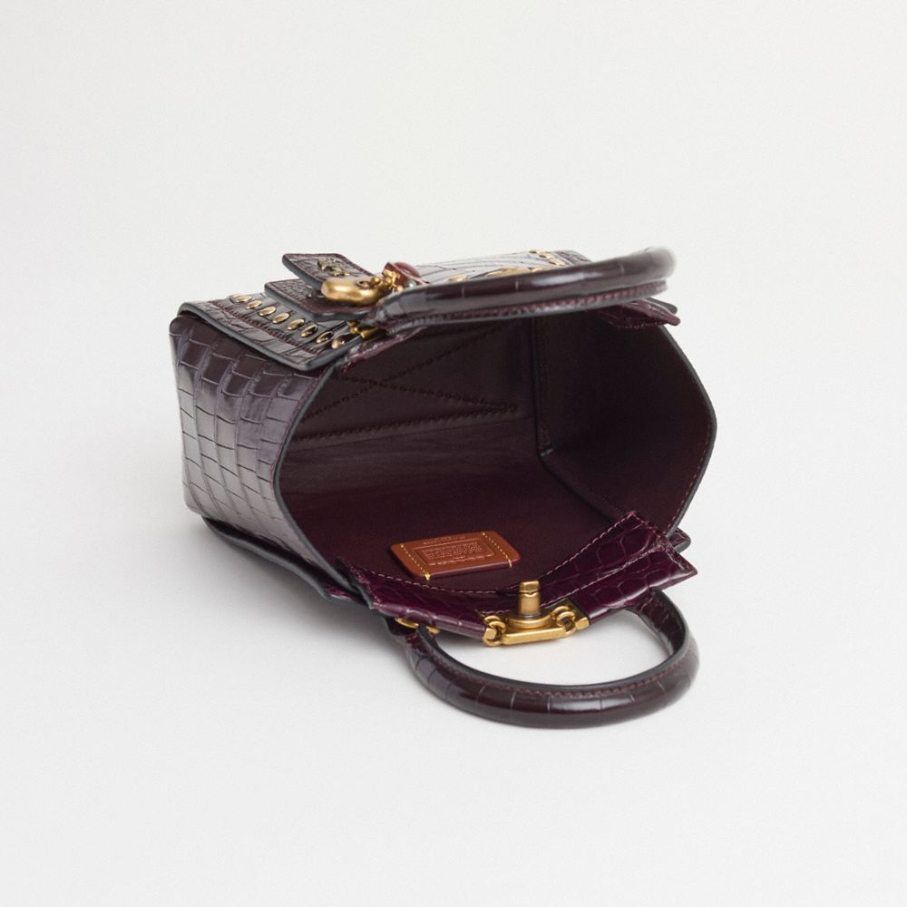 COACH®,Upcrafted Troupe Tote 16 In Alligator,,Inside View,Top View