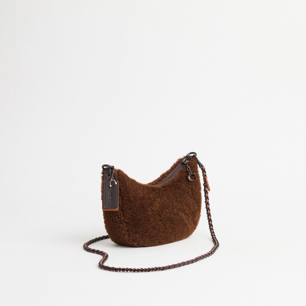 Coach Upcrafted Mira Shoulder Bag In Pewter/carob