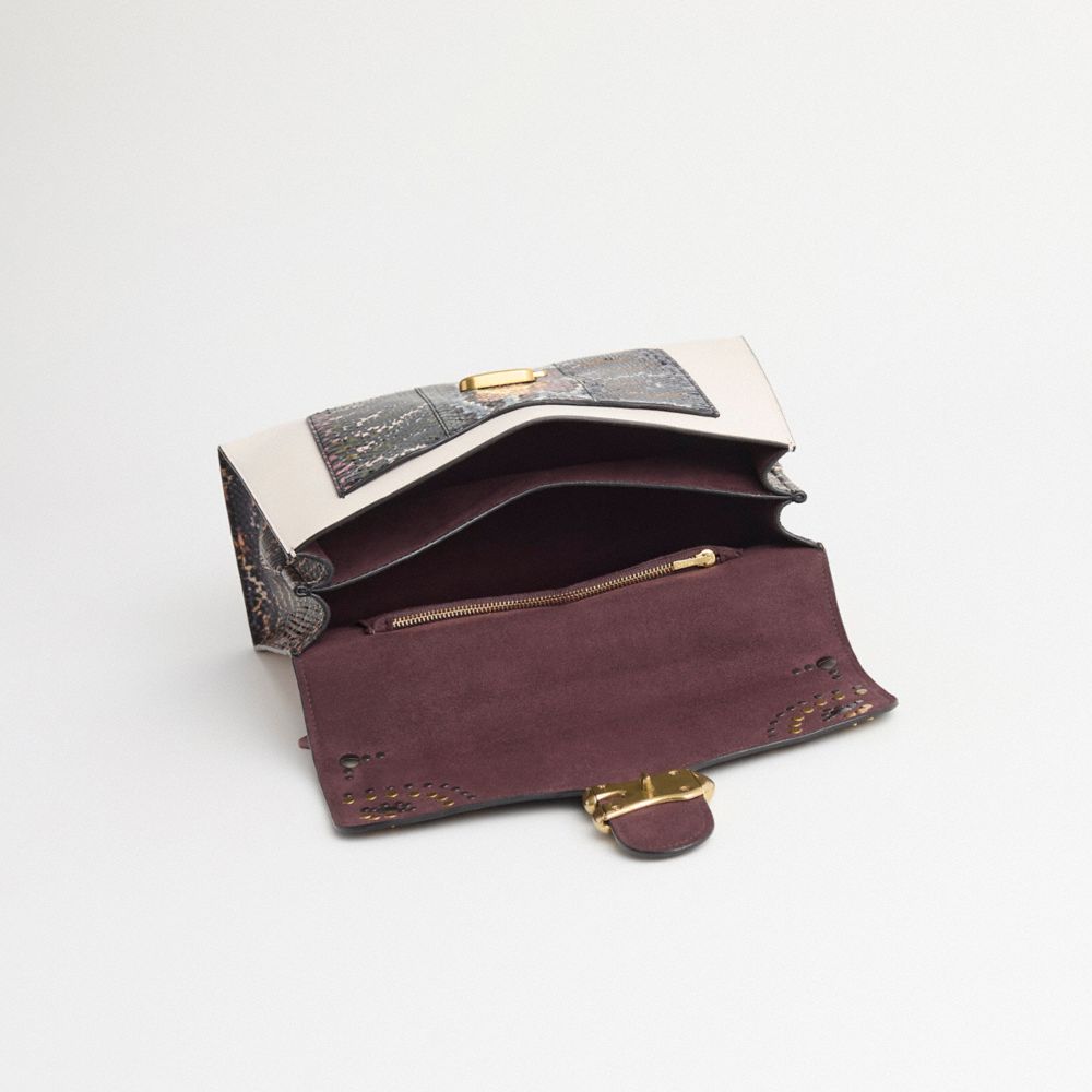 COACH®,Upcrafted Tabby Top Handle In Colorblock Snakeskin,,Inside View,Top View