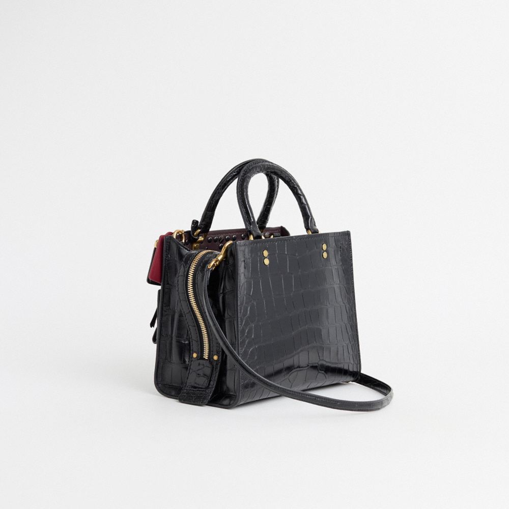 COACH®,Upcrafted Rogue Bag 25 In Alligator,,Angle View
