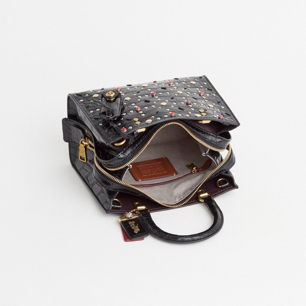 COACH®,Upcrafted Rogue Bag 25 In Alligator,,Inside View,Top View