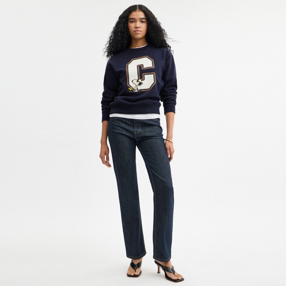 COACH®,Coach X Peanuts Snoopy Classic Crewneck Sweatshirt,,Scale View