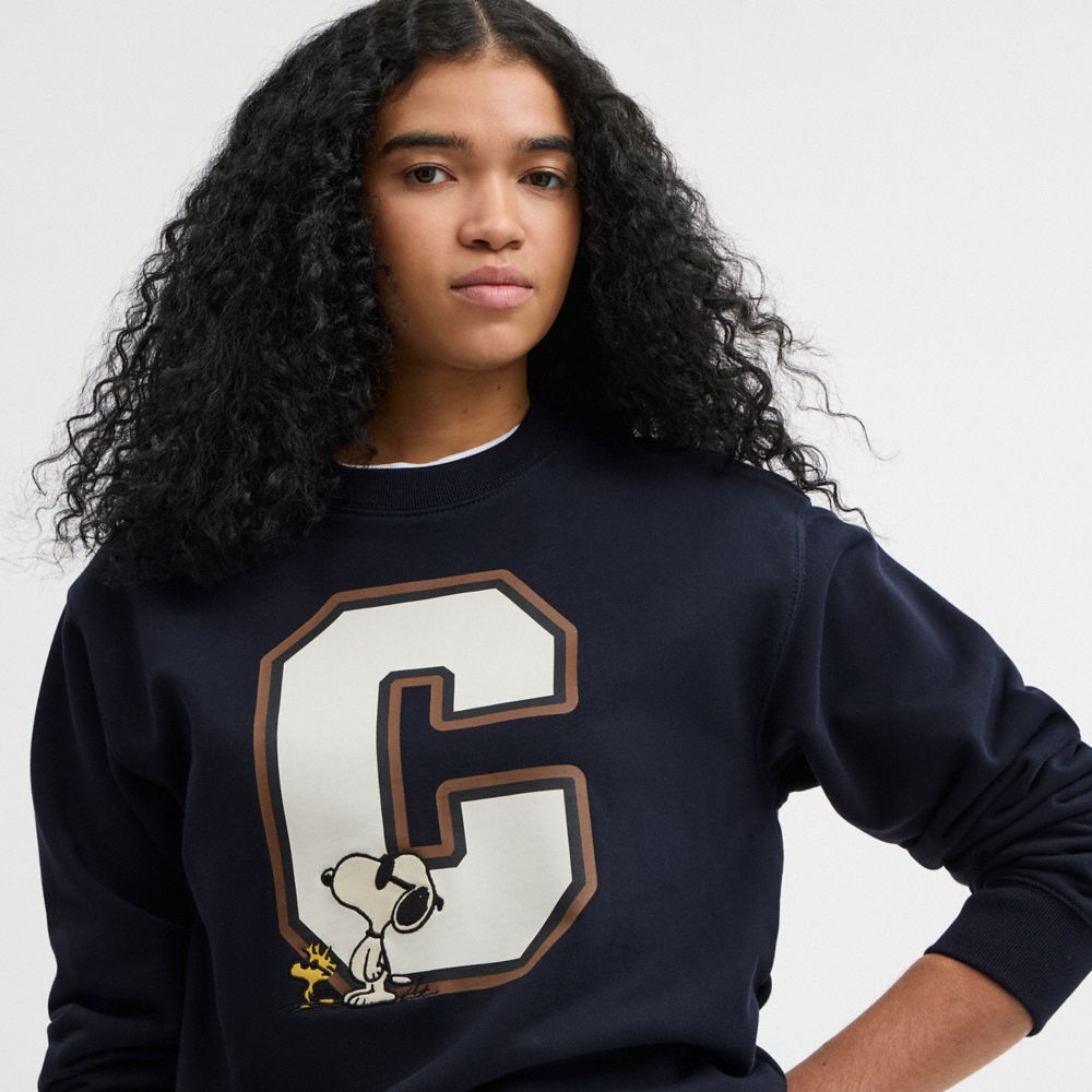 COACH®,Coach X Peanuts Snoopy Classic Crewneck Sweatshirt,,Detail View