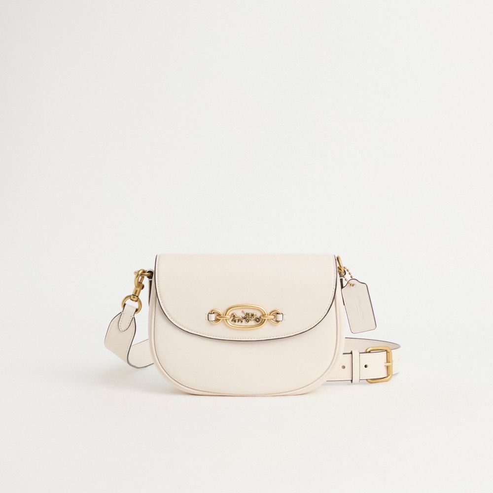 Coach Restored Harley Crossbody Bag In Brass/chalk
