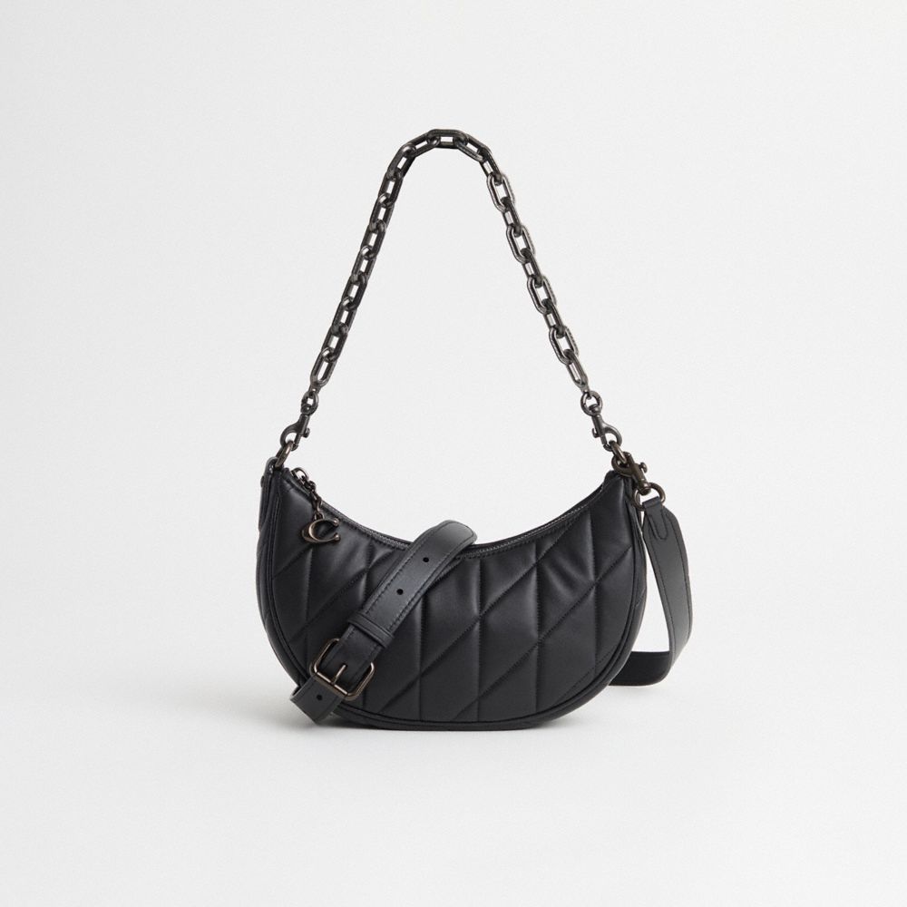 Coach Restored Mira Shoulder Bag With Pillow Quilting In Pewter/black