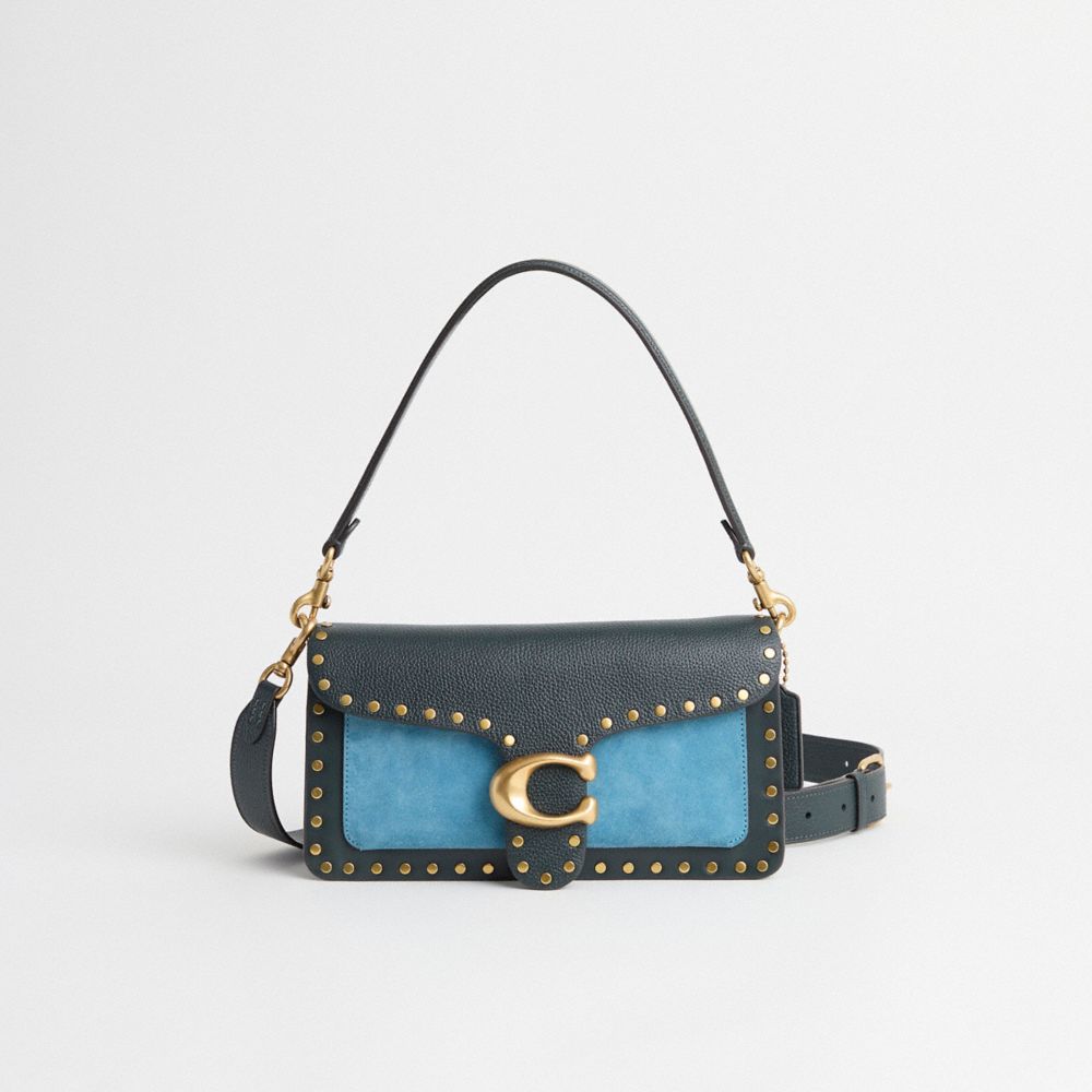 COACH®,Restored Tabby Shoulder Bag 26 In Colorblock With Rivets,,Front View