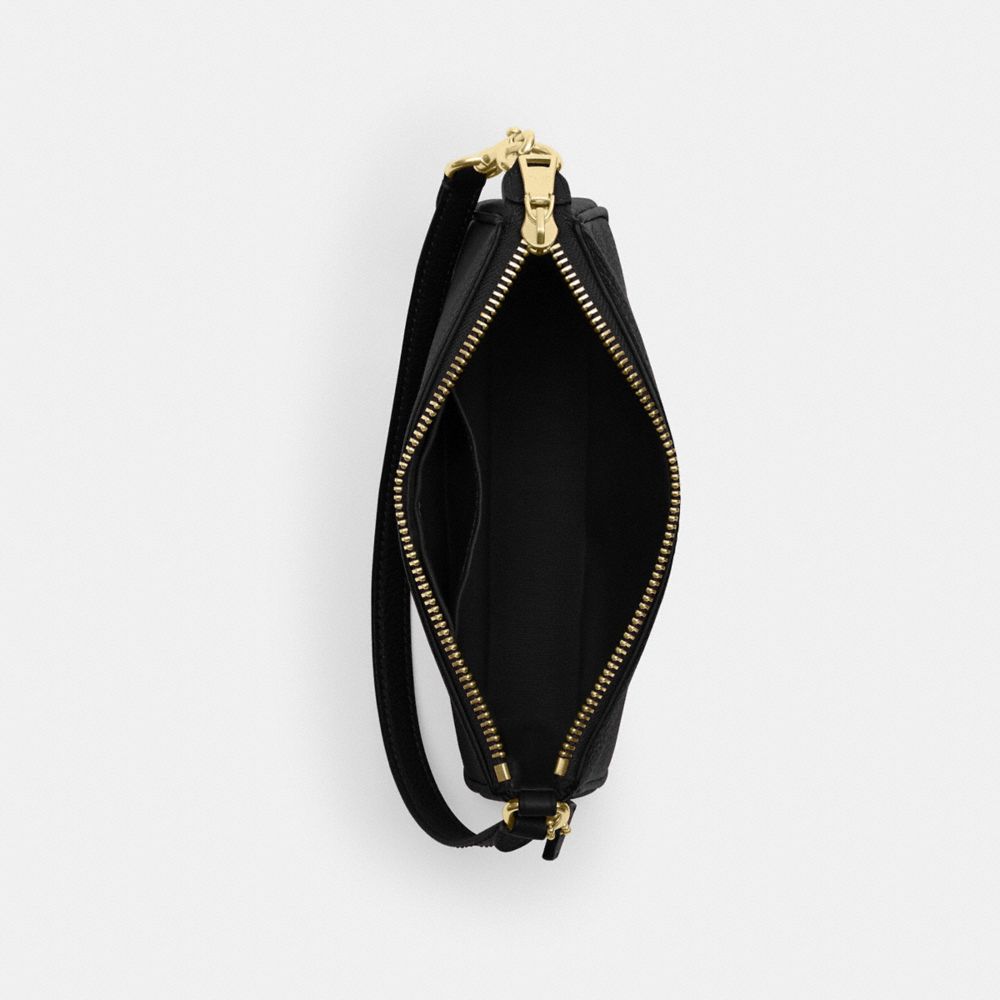 COACH®,NOLITA 19,Cuir galet,Doré/Noir,Inside View,Top View