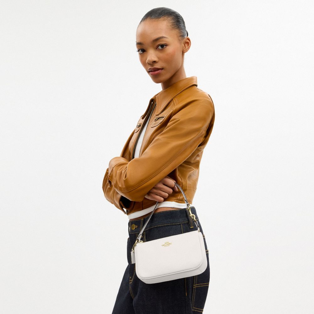 COACH®,NOLITA 19,Cuir galet,Or/Craie,Detail View