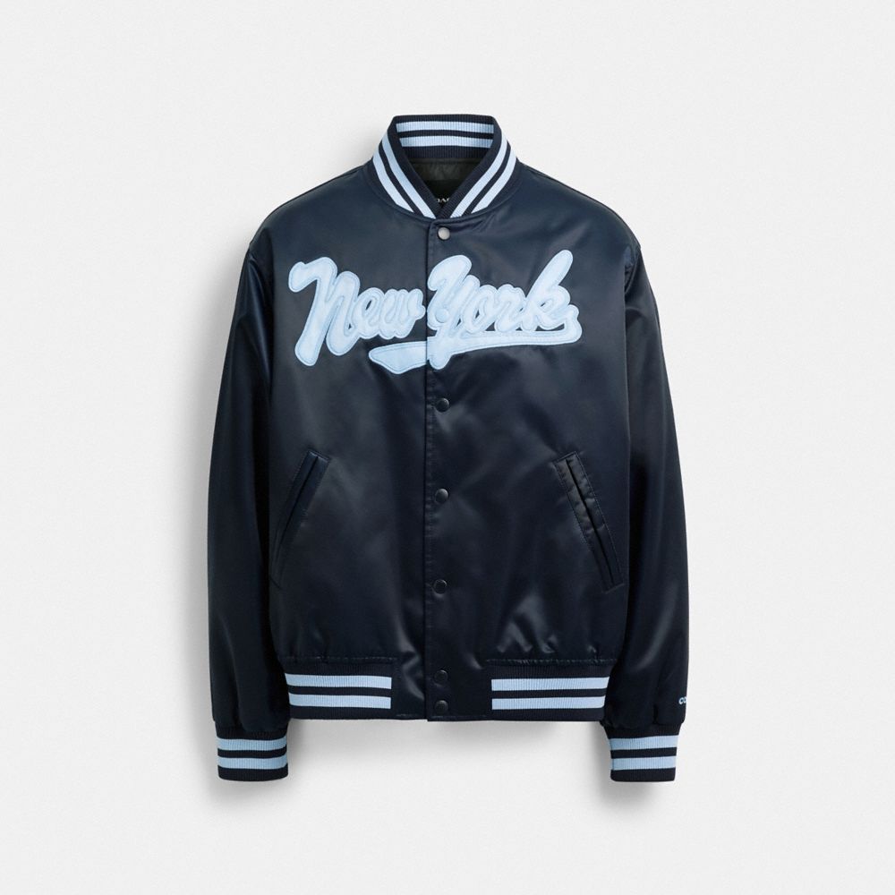 COACH®,New York Souvenir Jacket,Navy,Front View