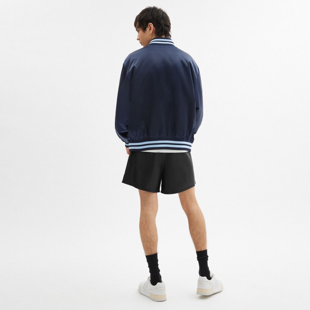 COACH®,Leather Shorts,Black,Scale View