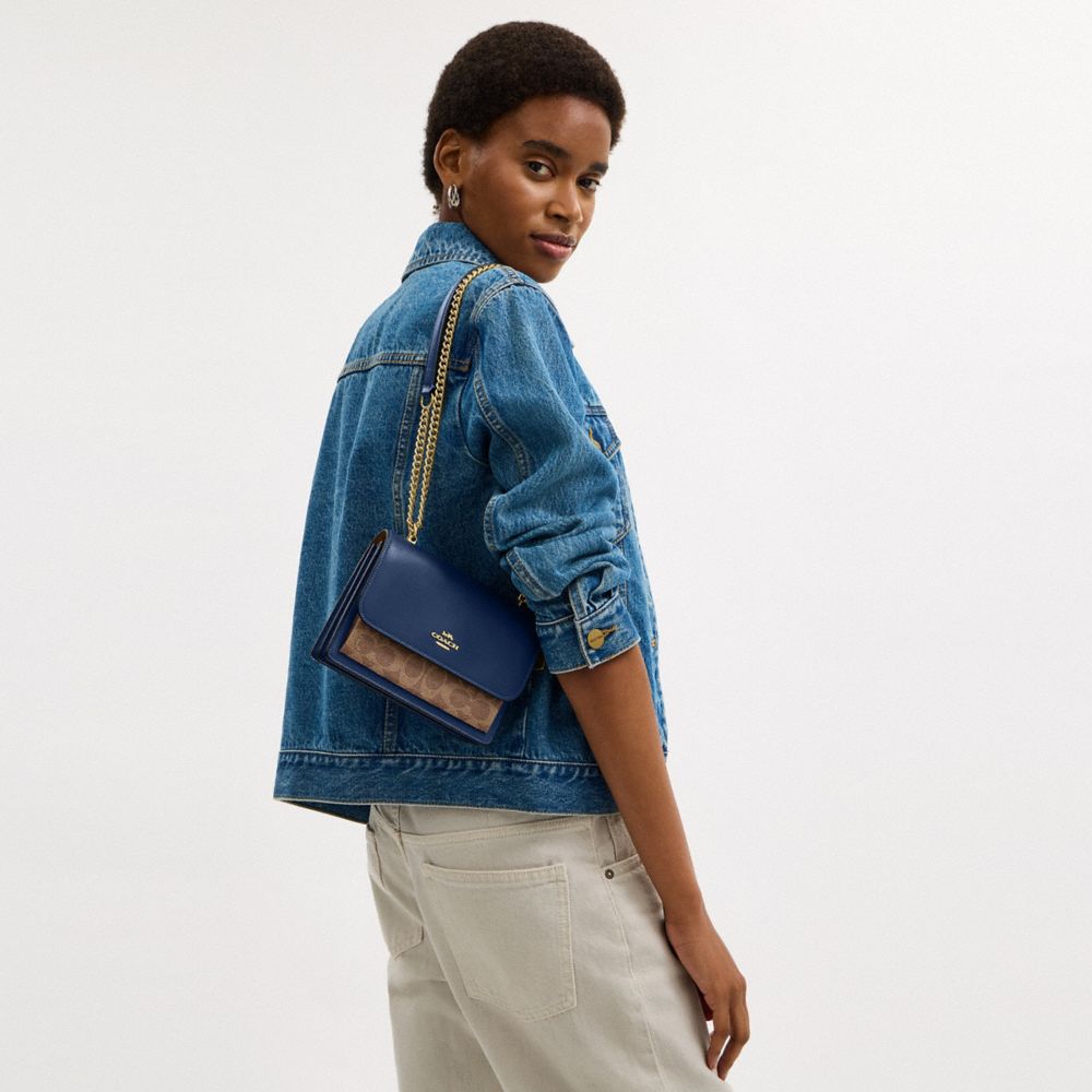 COACH®,Mini Klare Crossbody Bag In Signature Canvas,,Detail View