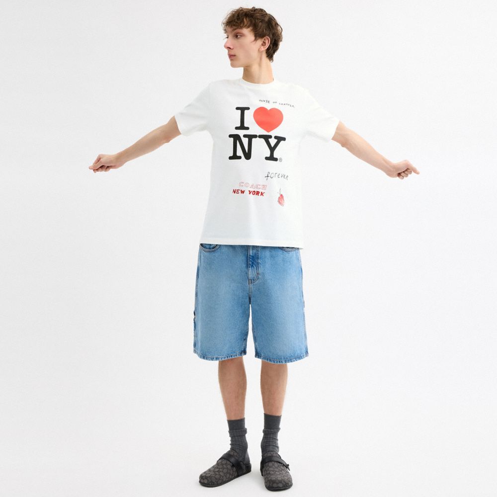 COACH®,New York T Shirt,White,Scale View