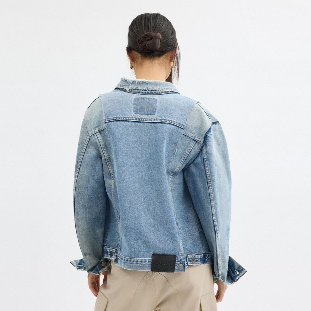 COACH®,Repurposed Denim Trucker Jacket,,Scale View
