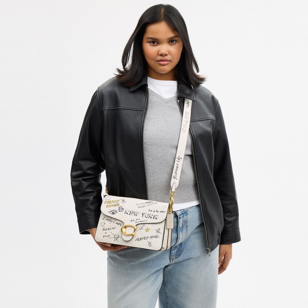 Женские сумки Coach Chain Tabby Shoulder Bag With Sketch Print — фото 6
