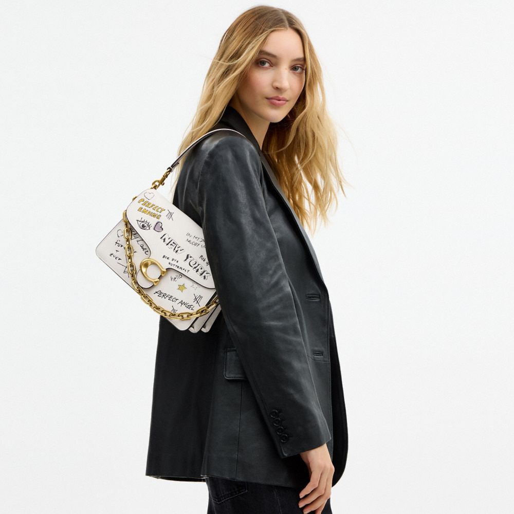 Женские сумки Coach Chain Tabby Shoulder Bag With Sketch Print — фото 7