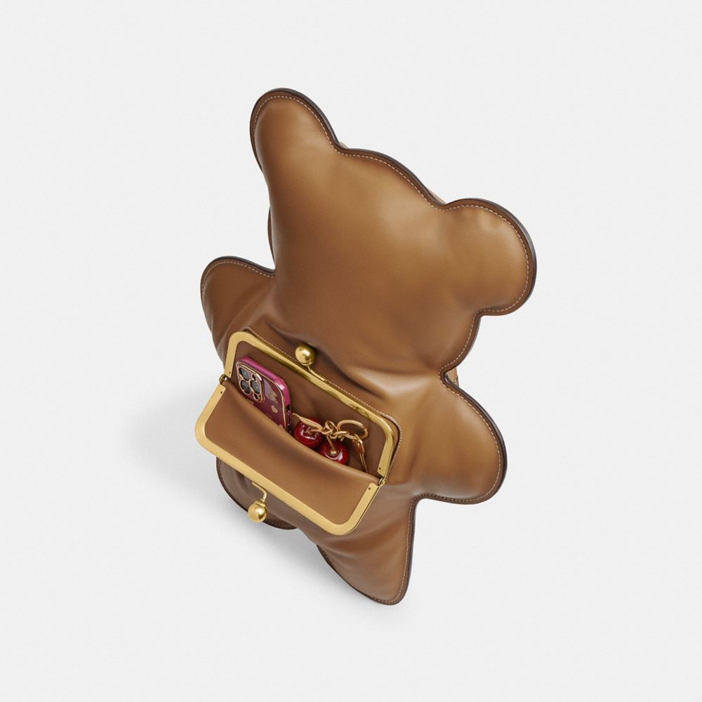 COACH®,Bear Kisslock Frame Bag,,Inside View,Top View