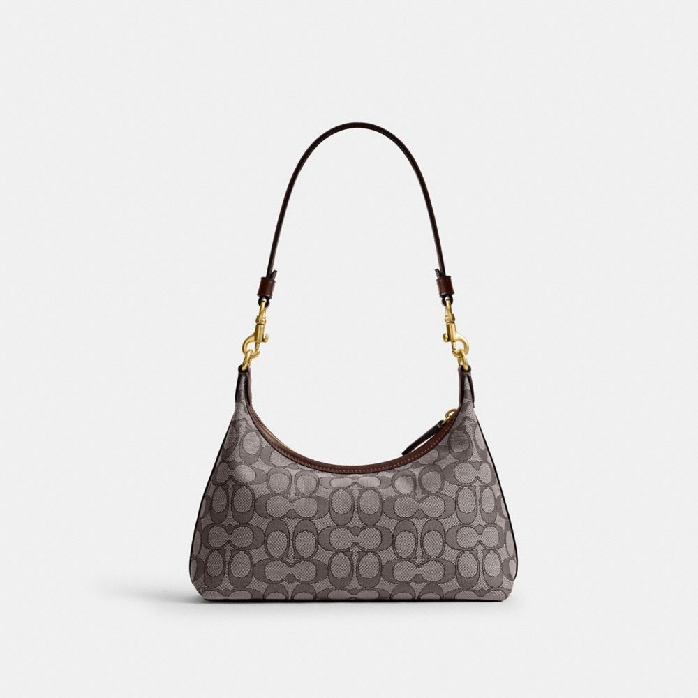 Coach Signature Jacquard Juliet Shoulder Bag 25 Oak Maple