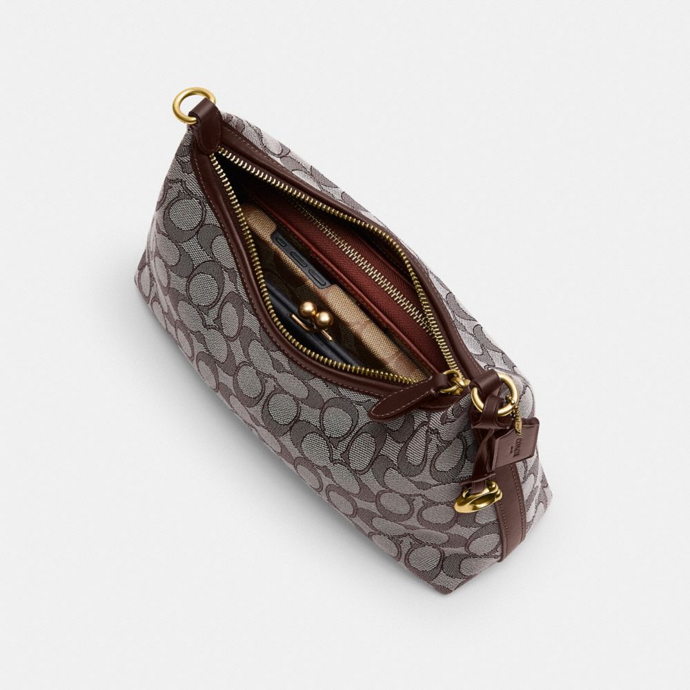 COACH®,Juliet Shoulder Bag 25 In Signature Jacquard,,Inside View,Top View