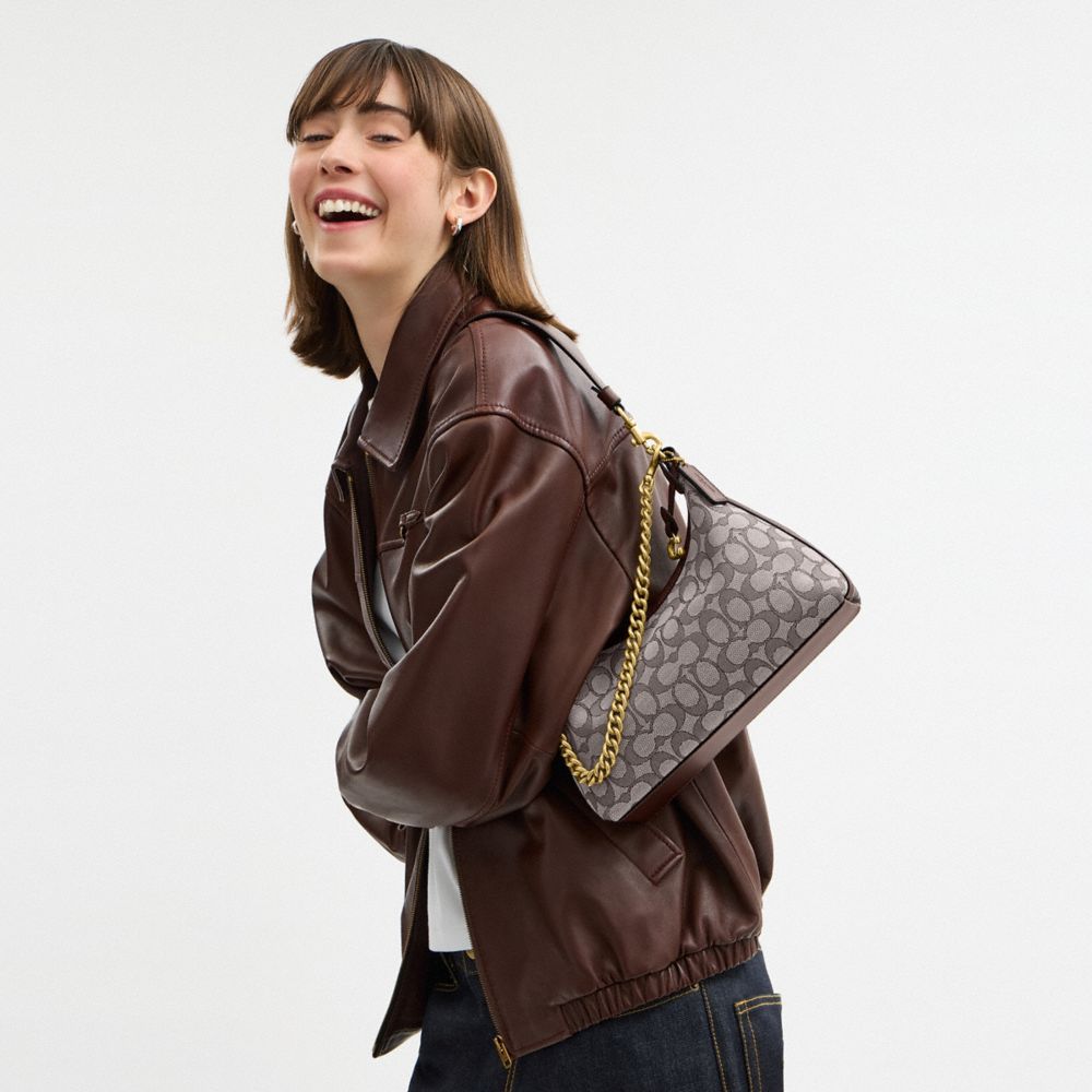 COACH®,Juliet Shoulder Bag 25 In Signature Jacquard,,Detail View