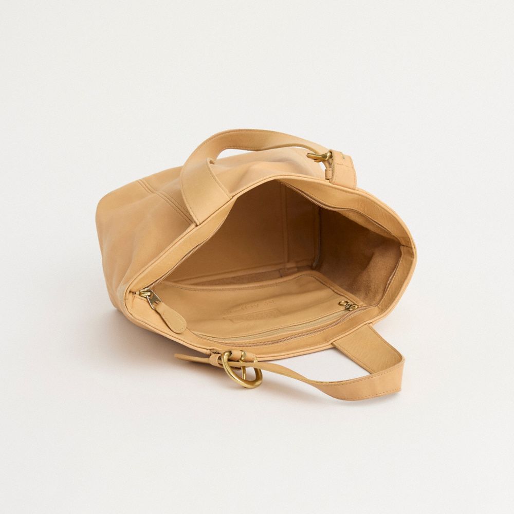 COACH®,Vintage Waverly Bag,Leather,Sustainable,Casual,Beige,Inside View,Top View