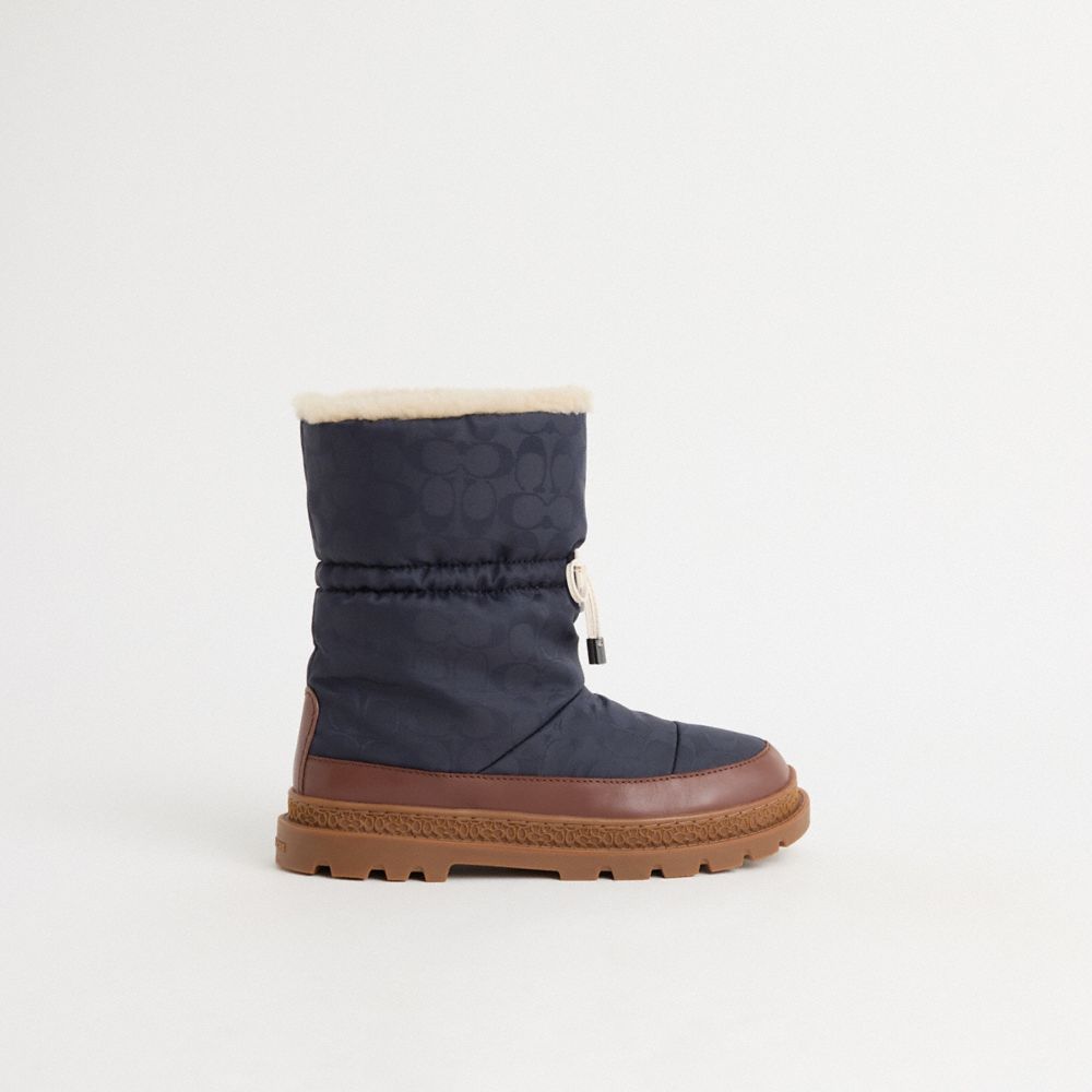 Coach Restored Ski Boot In Midnight Navy