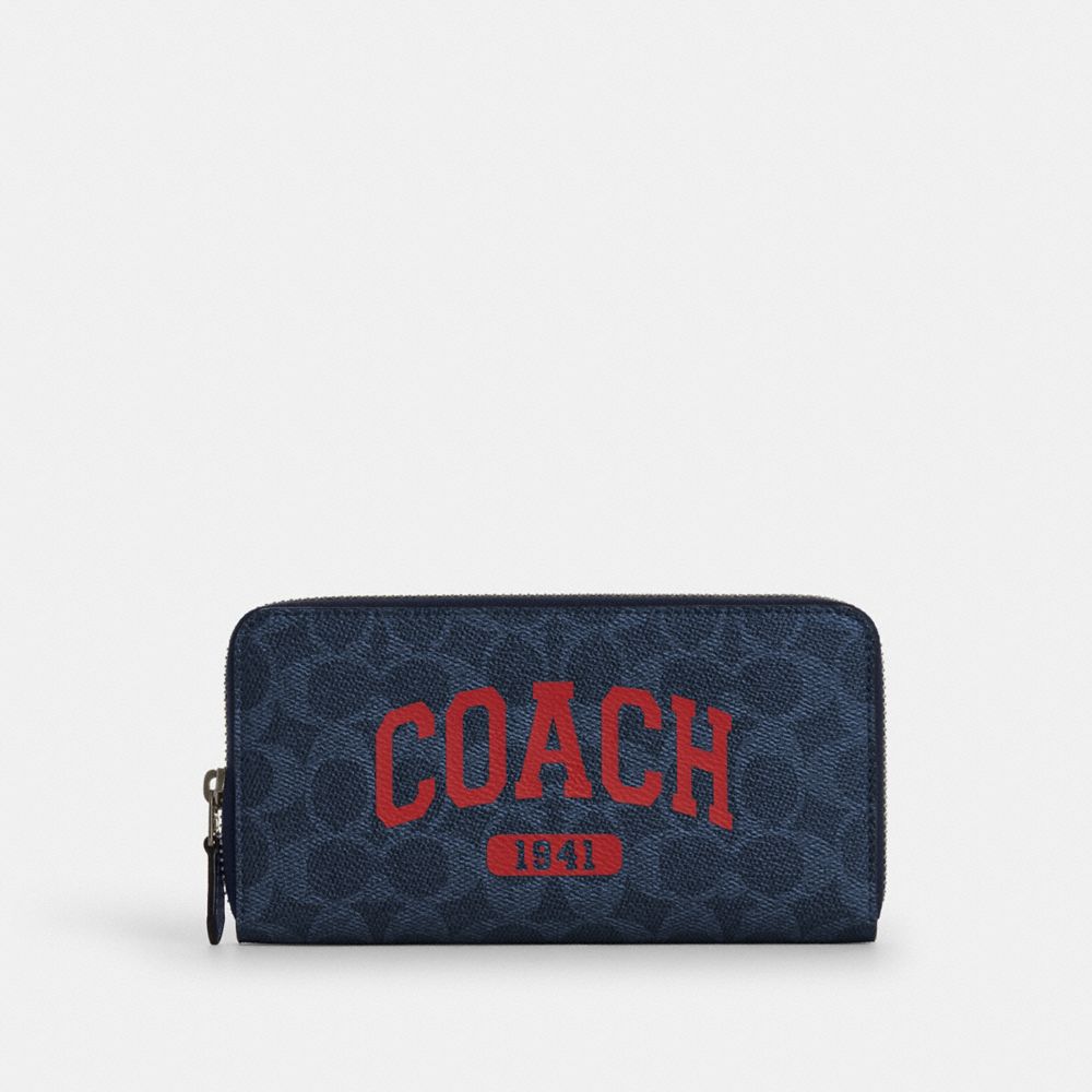 極美品❣️COACH コーチ二つ折り財布メンズラウンドファスナーブラックウォレット コーチ COACH 財布 メンズ 二つ折り財布 シグネチャー ブラック