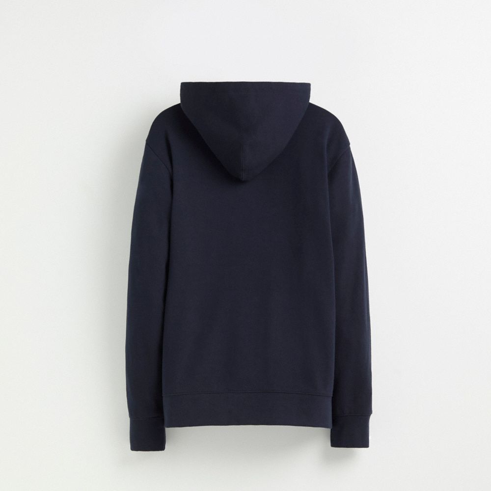 Coach Restored Athleisure Hoodie In Organic Cotton In Navy/green