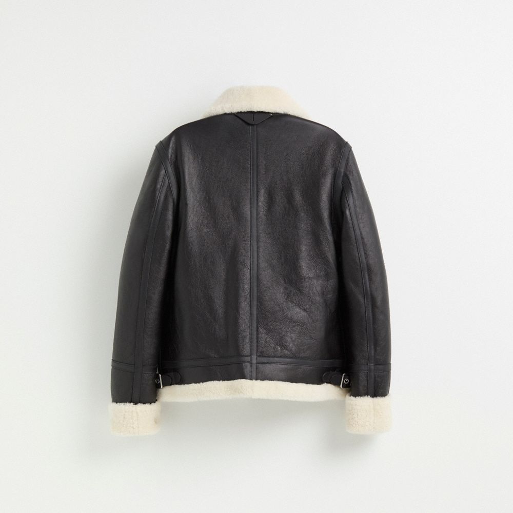 COACH®,Restored Shearling Aviator Jacket,,Back View