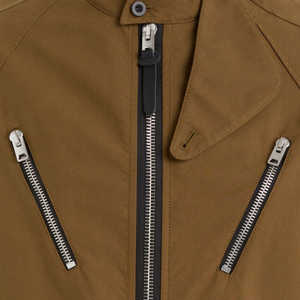 Coach Restored Zip Barracuda Mac Coat In Military