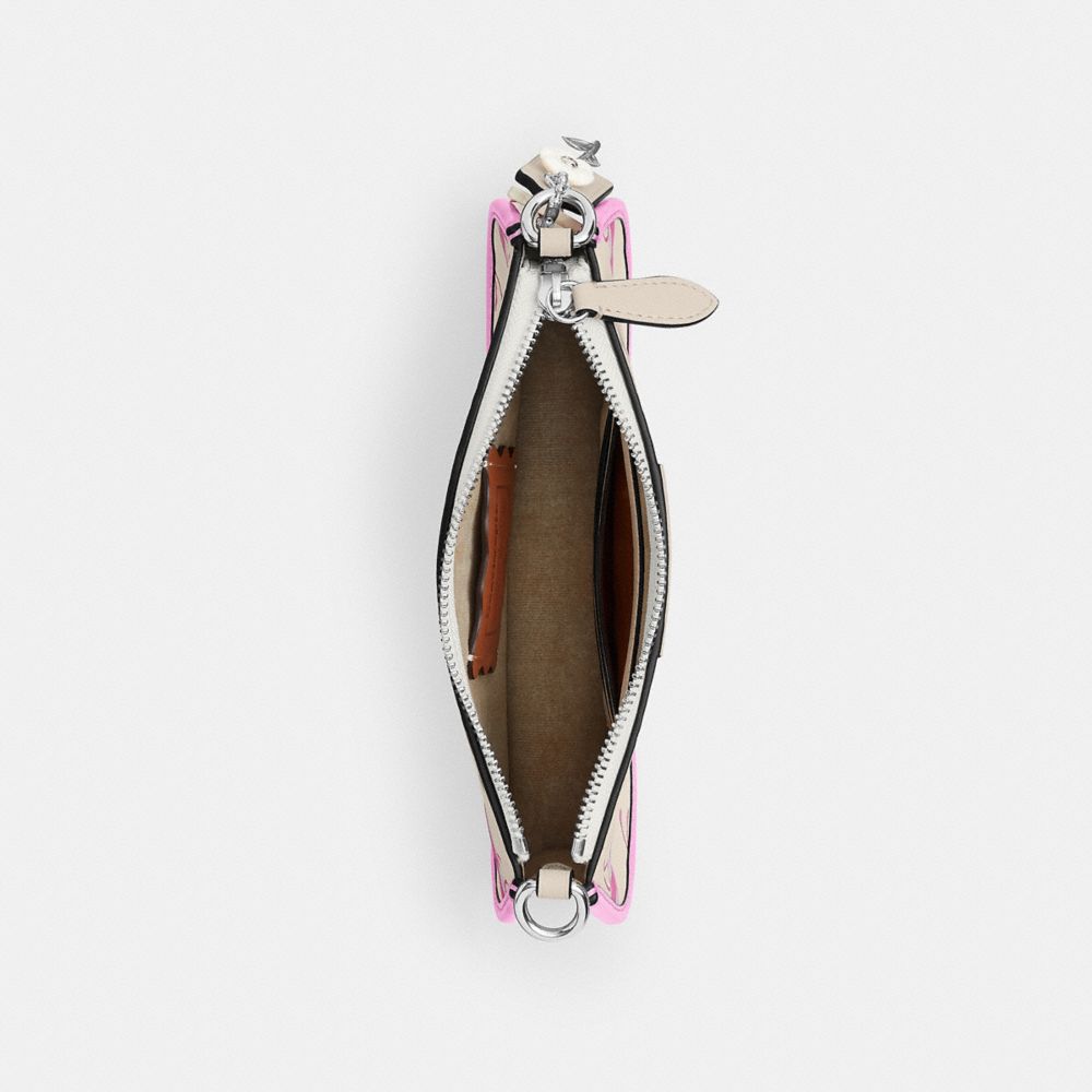 COACH®,Coachtopia | The Summer I Turned Pretty™ Small Wavy Shoulder Bag In Smooth Coachtopia Leather With Cherry Print,,Inside View,Top View