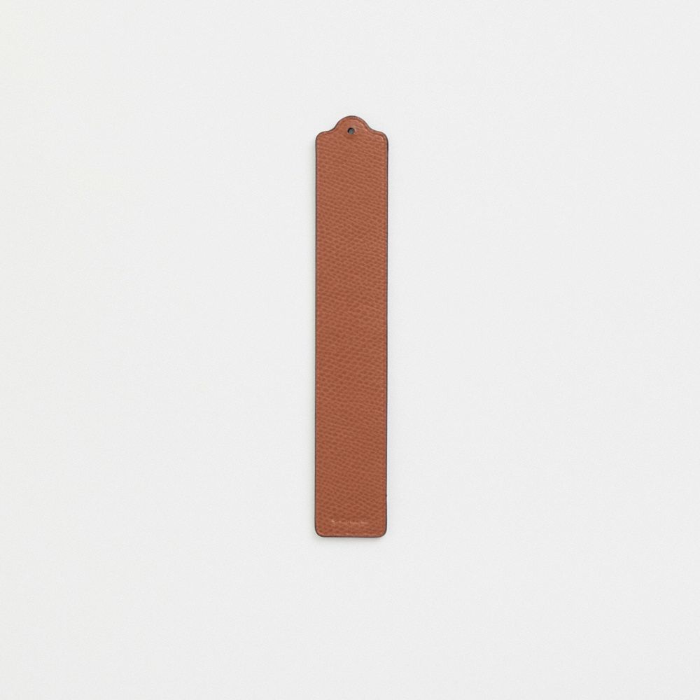 Coach Remade Leather Heat Crease Bookmark In Brown