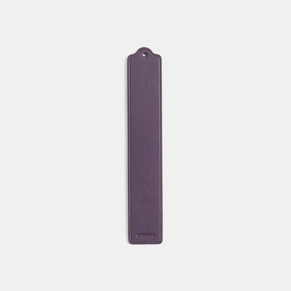 Coach Remade Leather Heat Crease Bookmark In Purple